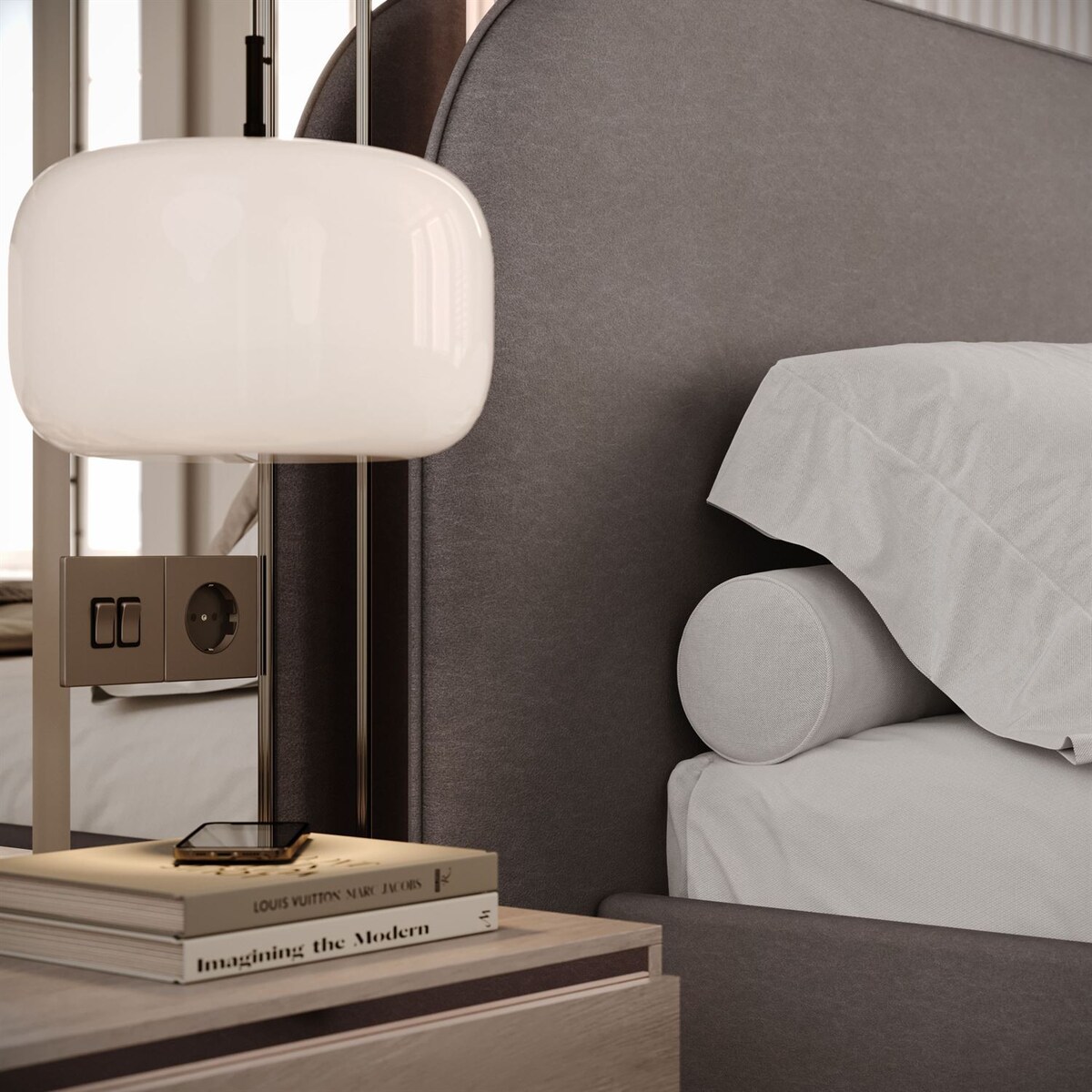 Łóżko tapicerowane OLIMPIA, pojemnik na pościel, s34, 180x200, Castel 20