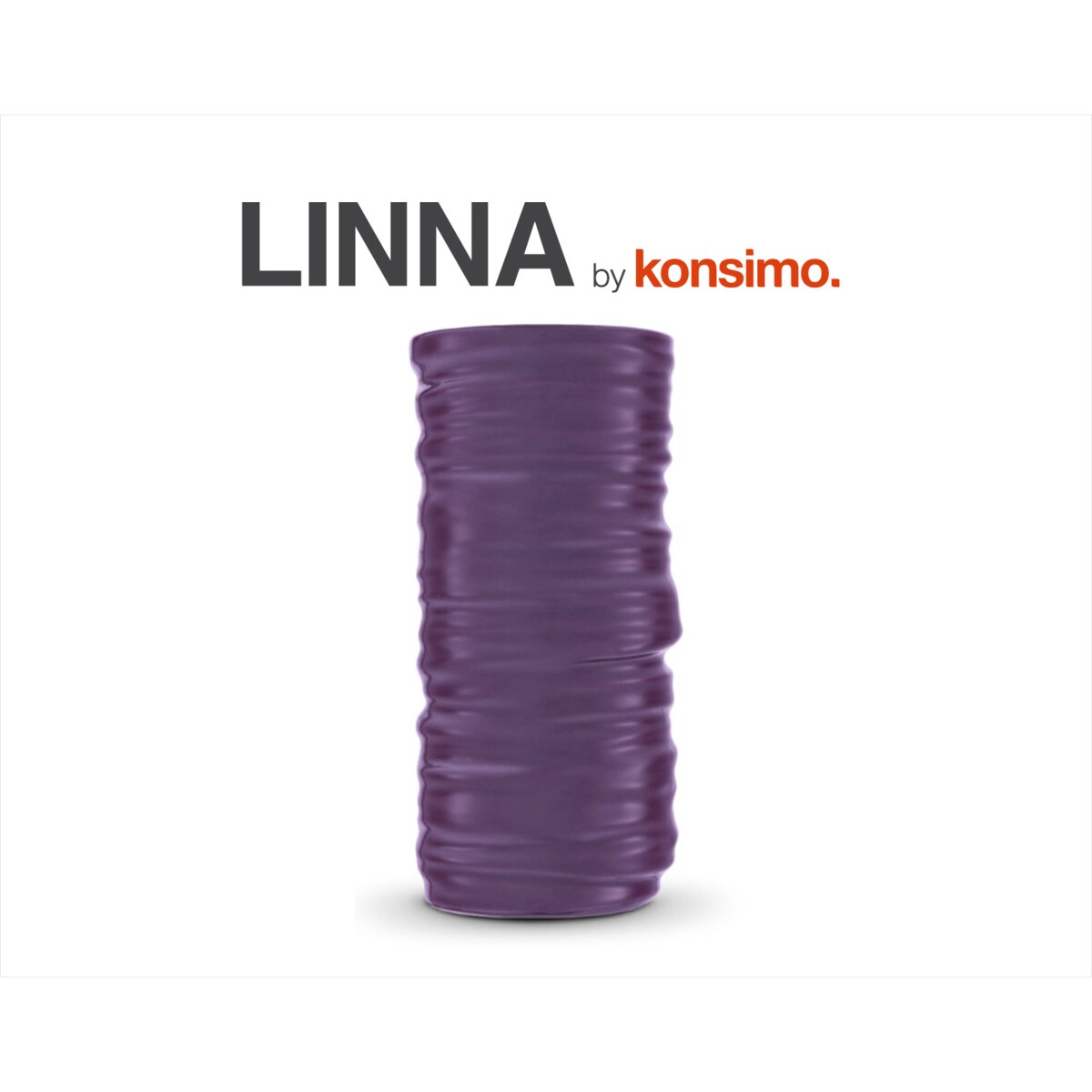 Konsimo LINNA Wazon, fioletowy