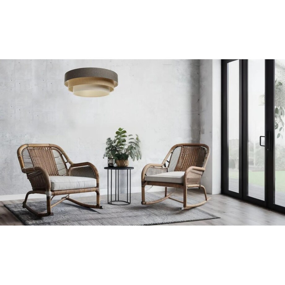 Lampa wisząca ERUTAN TRIPLE szara/beżowa/kremowa