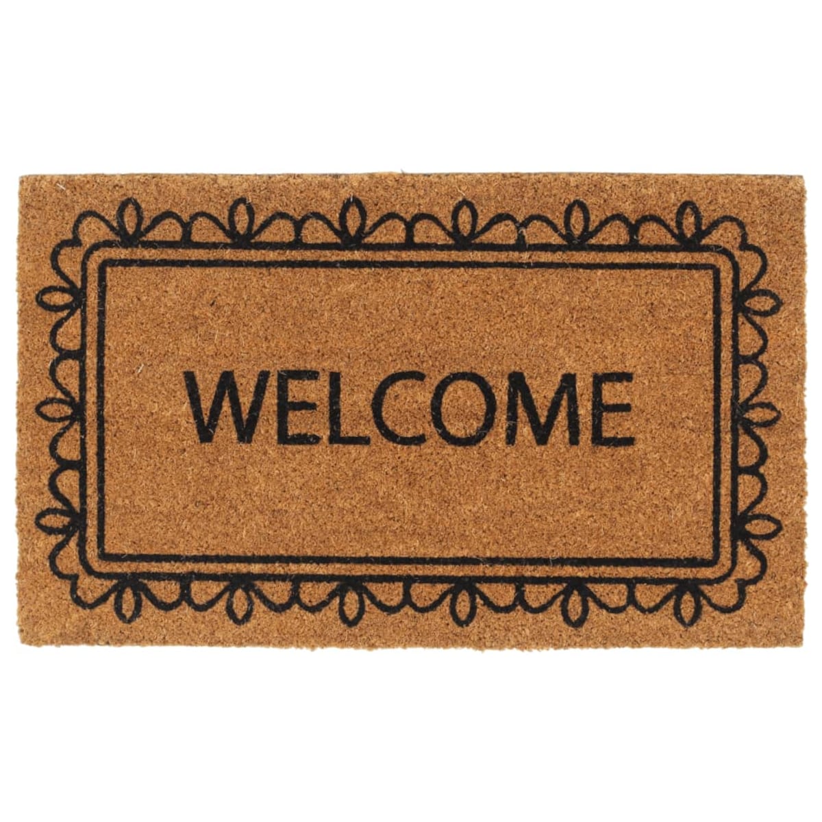 vidaXL Wycieraczka, naturalna, 45x75 cm, włókno kokosowe, tuftowana