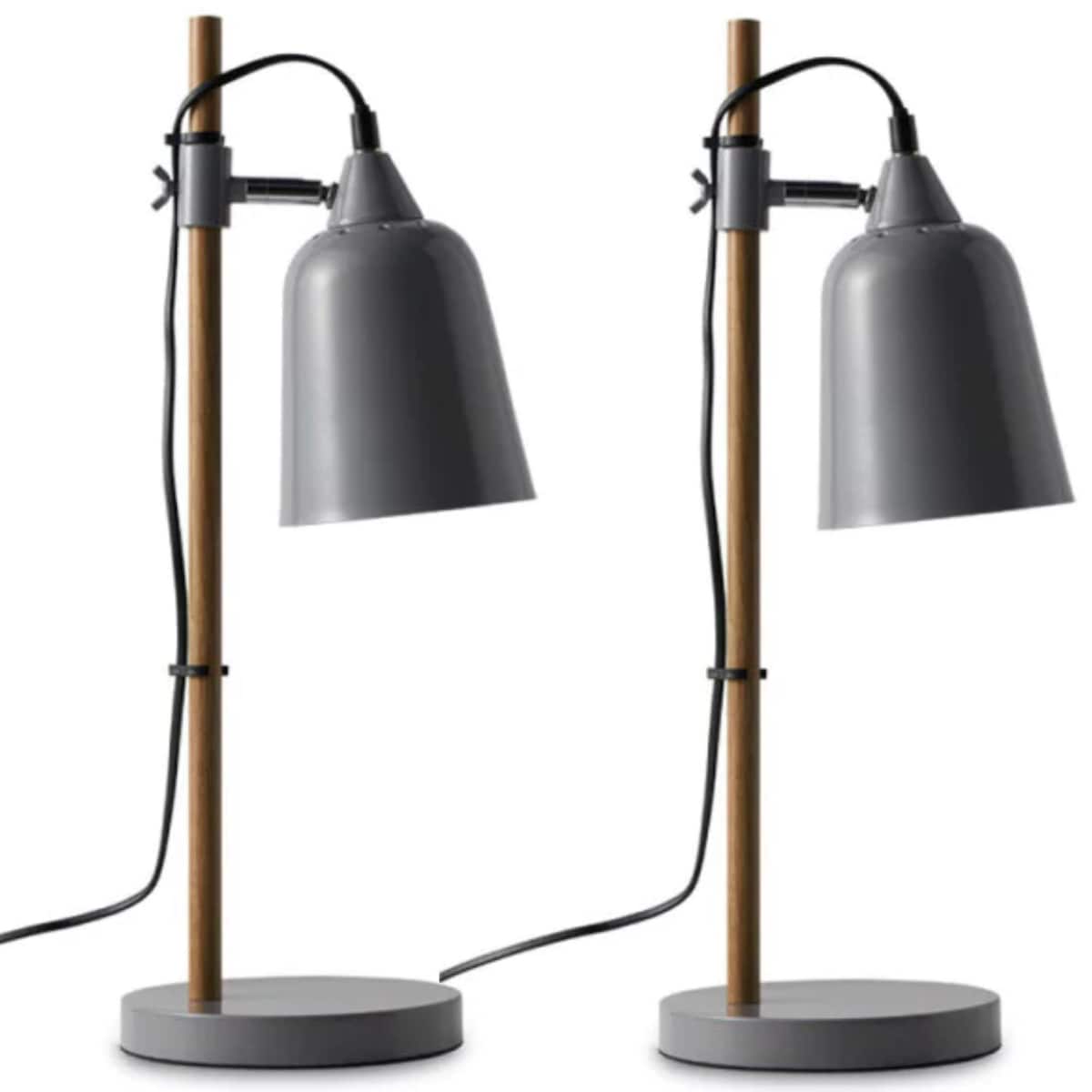 KONSIMO HALI Elegancka lampa stołowa 2szt. kolor szary