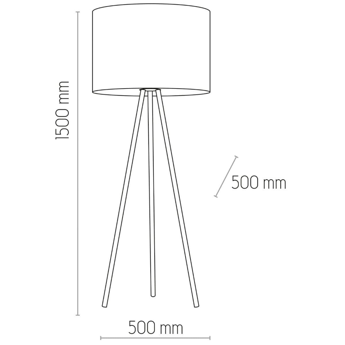Lampa podłogowa na trójnogu Juta 5569 TK Lighting jutowa brązowa czarna