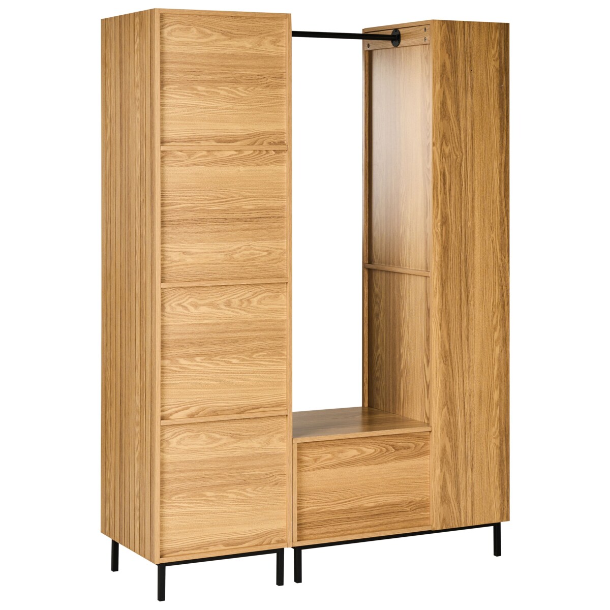 Otwarta szafa 9 półek LEANDRO Jasnobrązowy