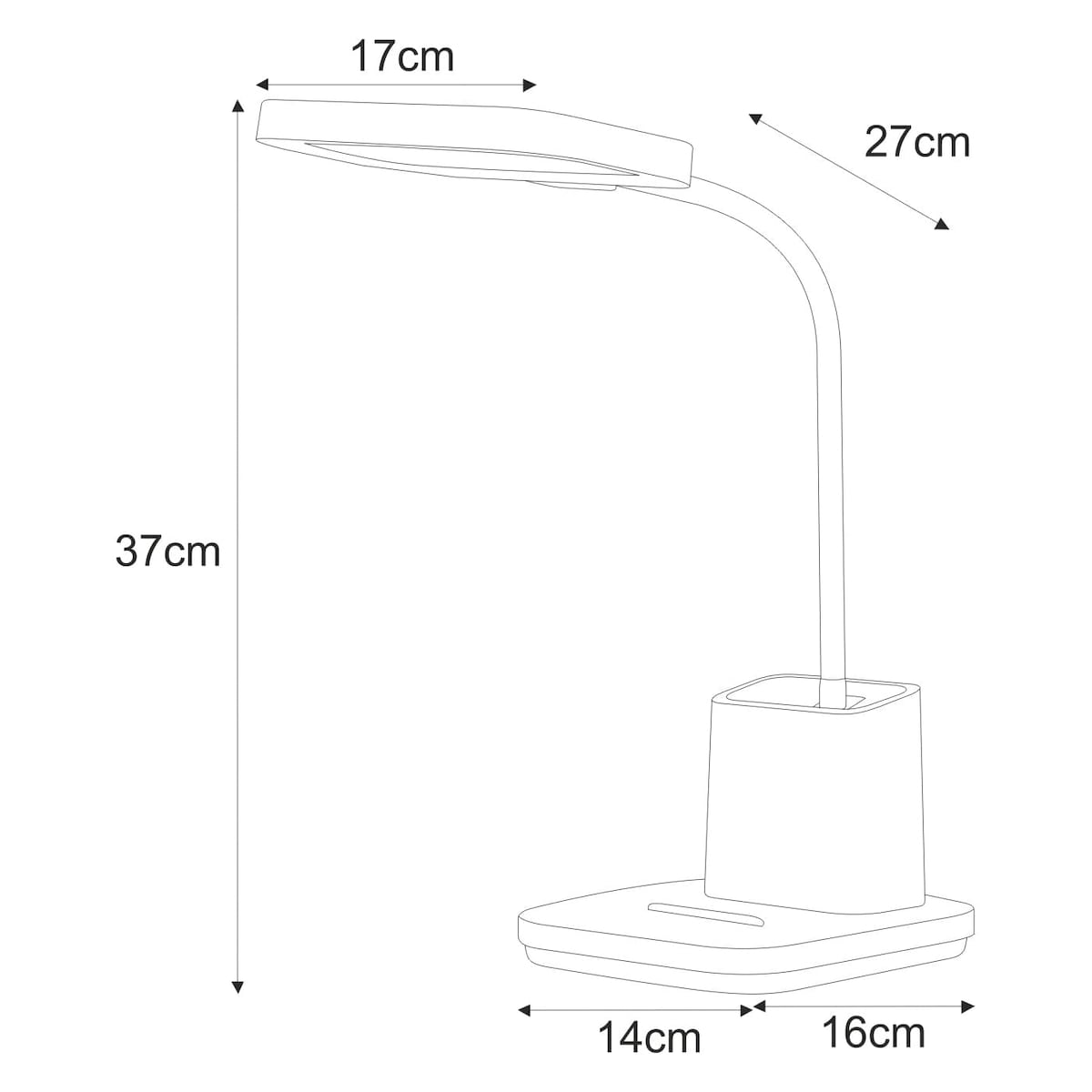 Lampka biurkowa K-BL1301 BIAŁY z serii TOLA
