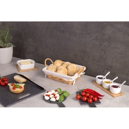 Kosz na pieczywo wyłożony płótnem, pojemnik na chleb z wikliny, KESPER