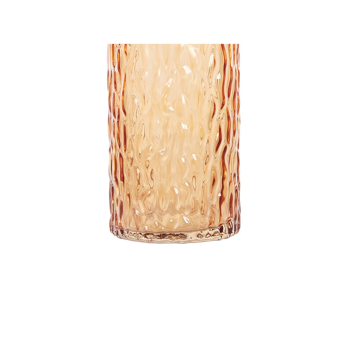 Wazon na kwiaty szklany 20 cm pomarańczowy PLATANIA