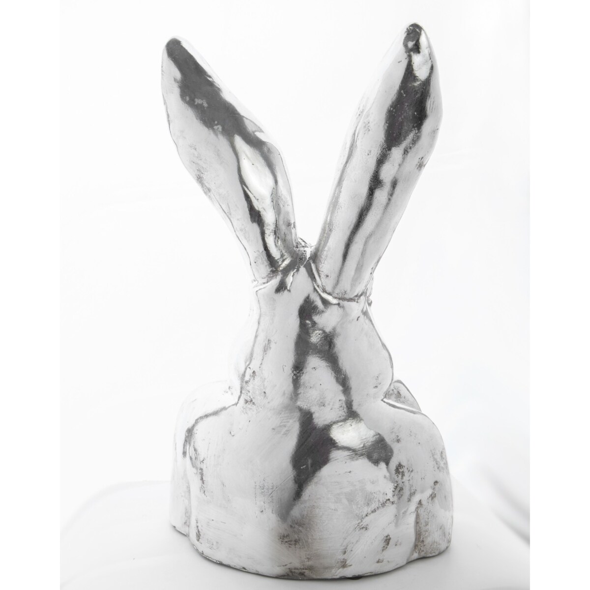 Figurka - popiersie królika 48x26x19,5 cm TORACE - V srebrny