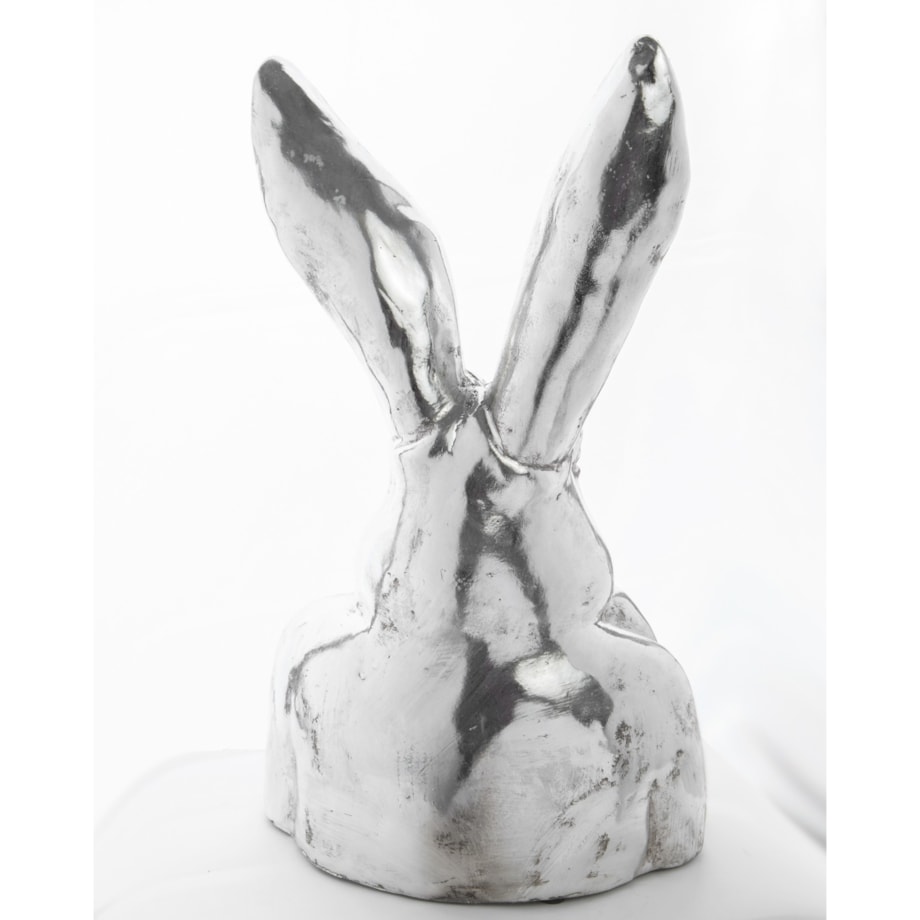 Figurka - popiersie królika 48x26x19,5 cm TORACE - V srebrny