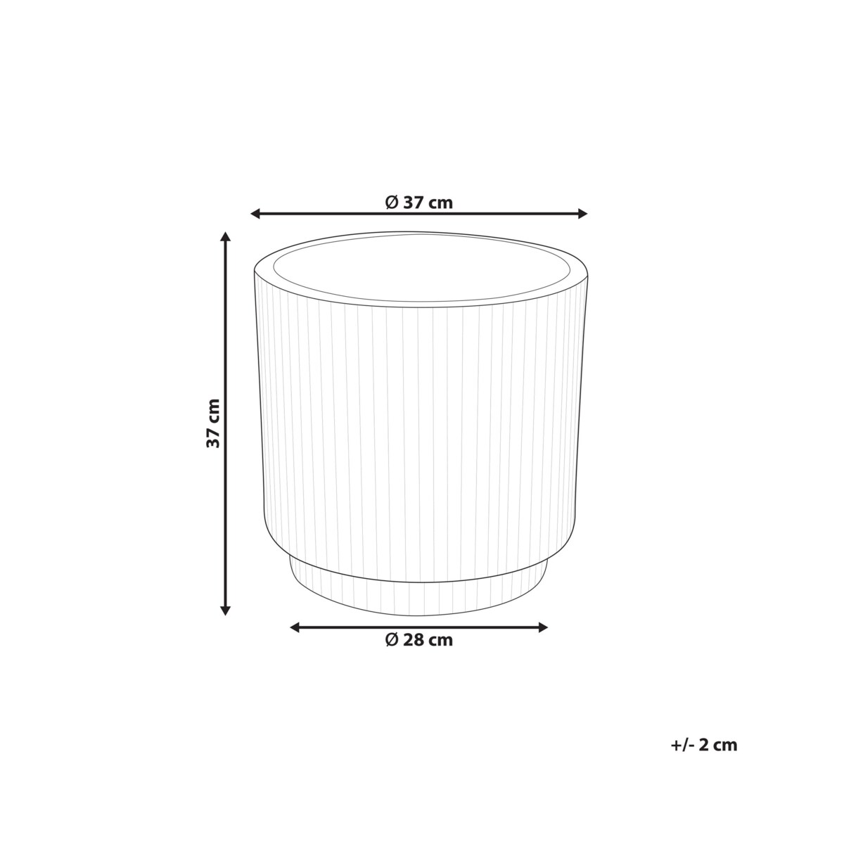 Doniczka DARIA 37 cm Brązowy
