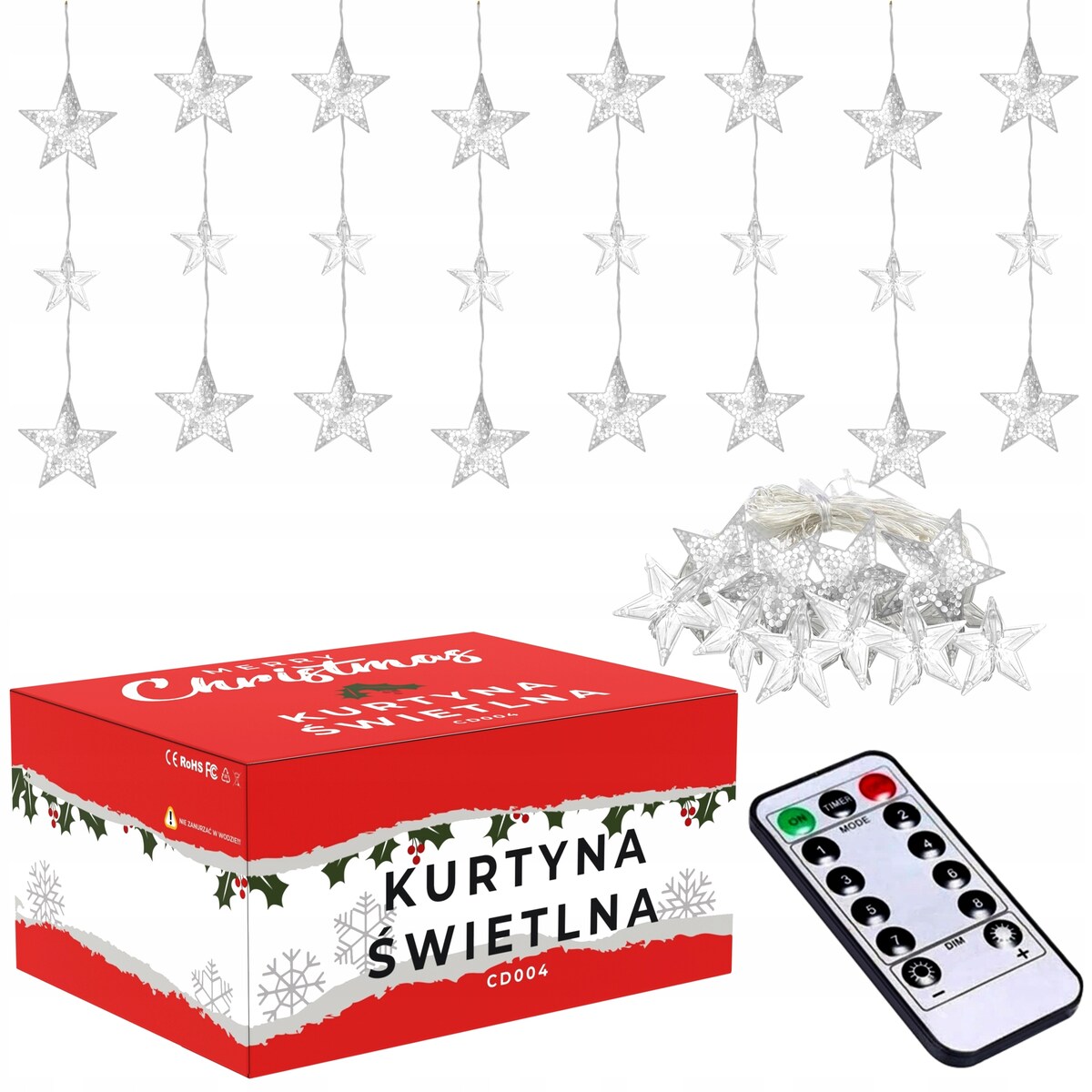 Kurtyna Led Z Pilotem Gwiazdy Wiszące Cd005
