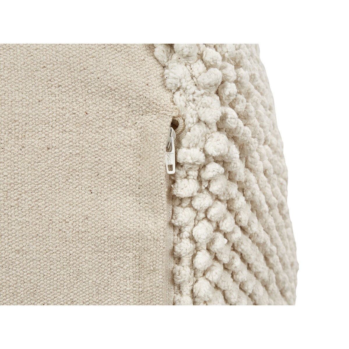 Puf bawełniany 45 x 45 x 45 cm beżowy JOARA