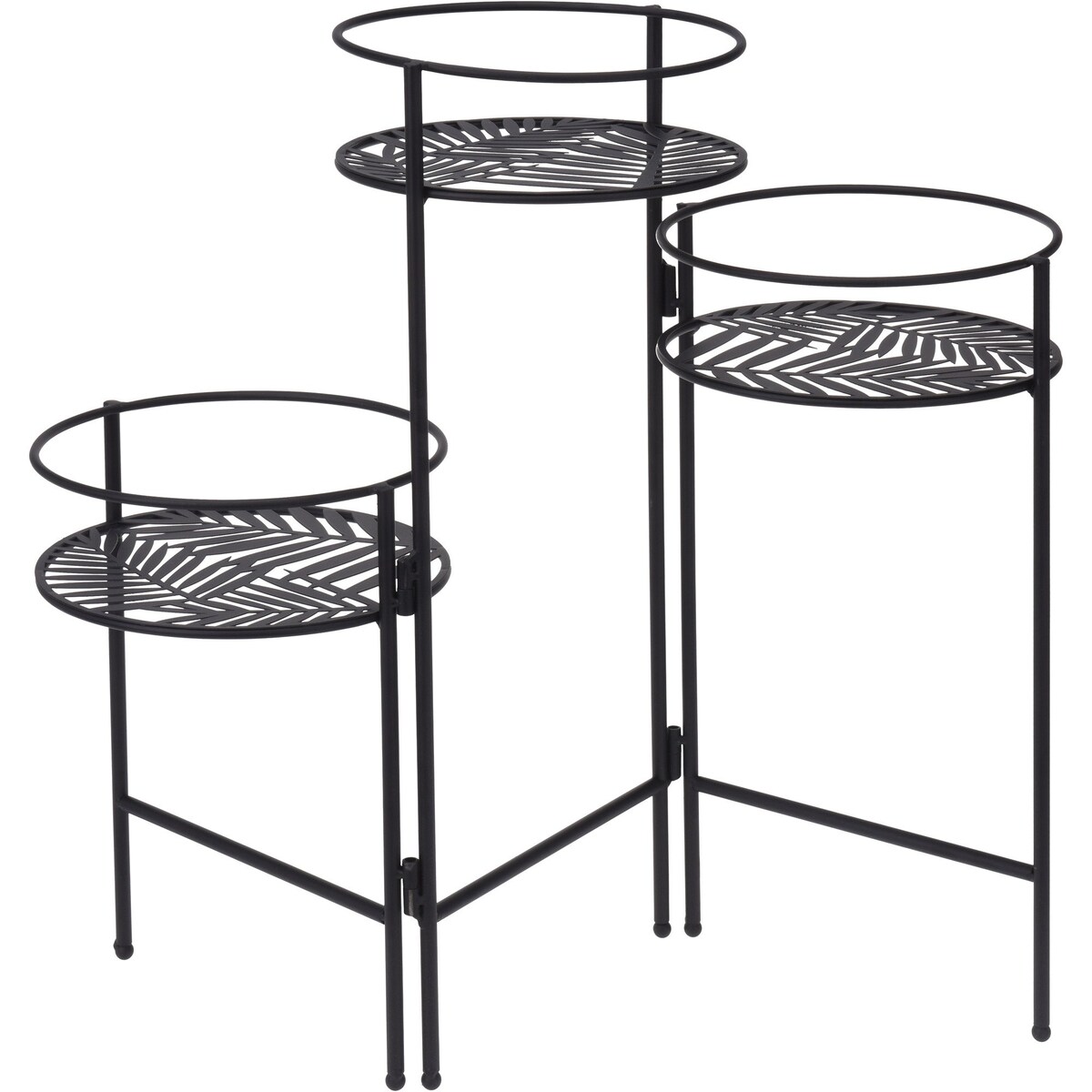 Kwietnik metalowy z 3 podstawkami