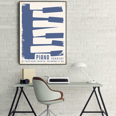 plakat music graphic piano 50x70 cm