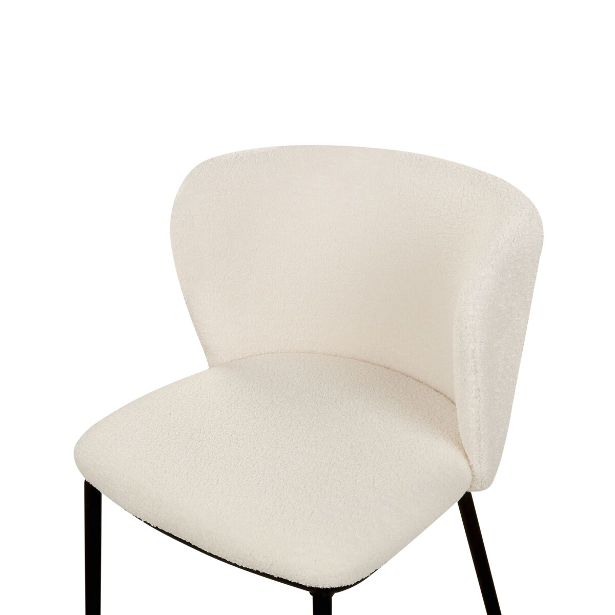 Zestaw 2 krzeseł do jadalni boucle złamana biel MINA