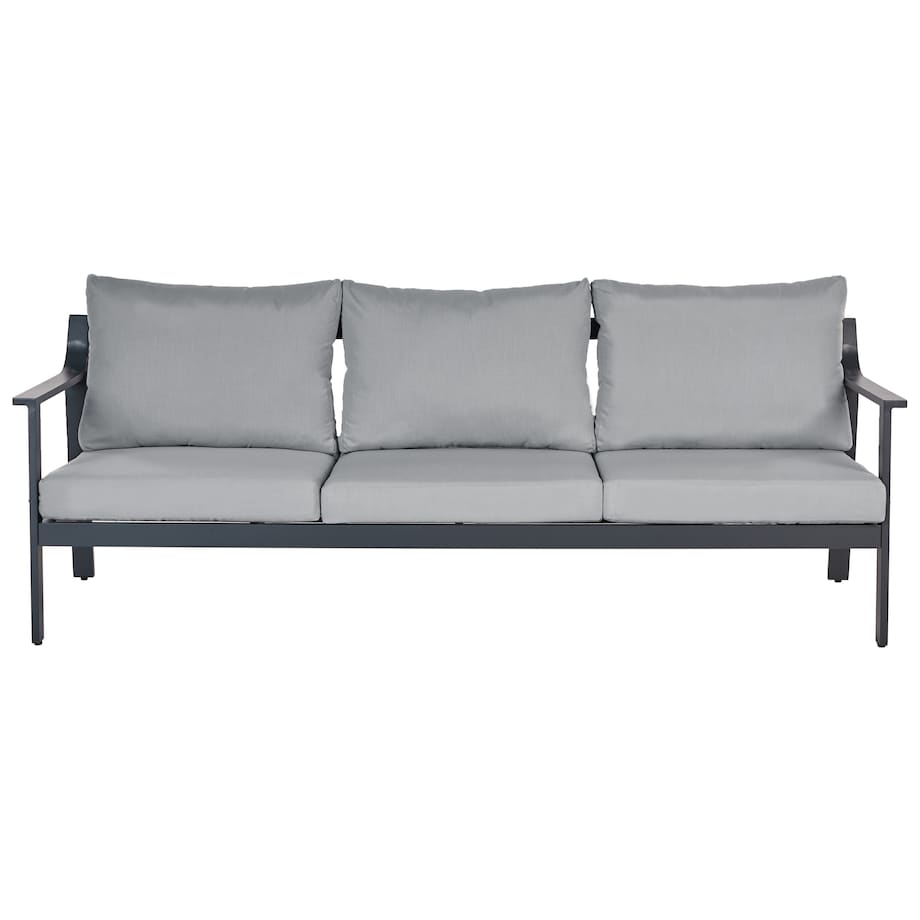 Sofa ogrodowa dla 3 osób KIATO Metal Ciemnoszary