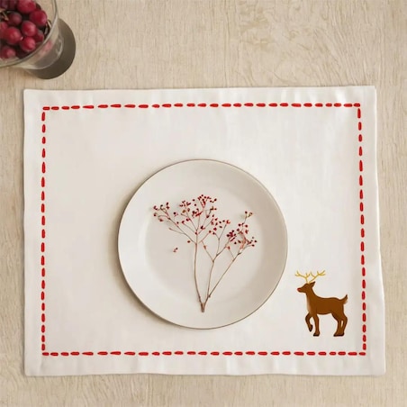 Podkładki świąteczne - Minimalistyczny renifer