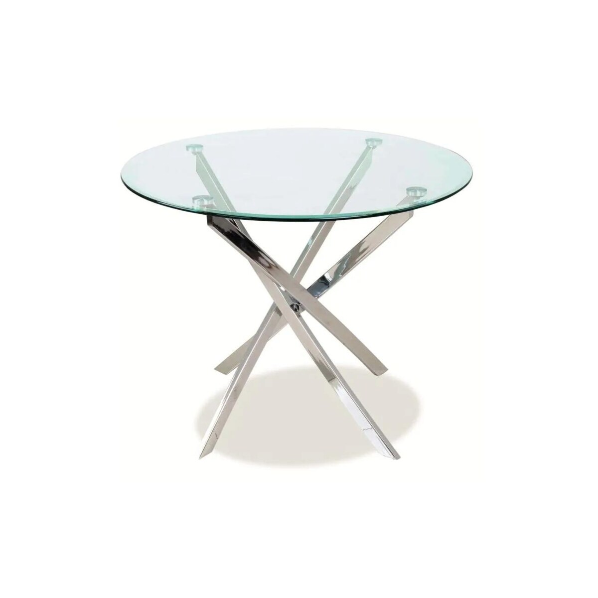 Stół okrągły AGIS 90x90 srebrny