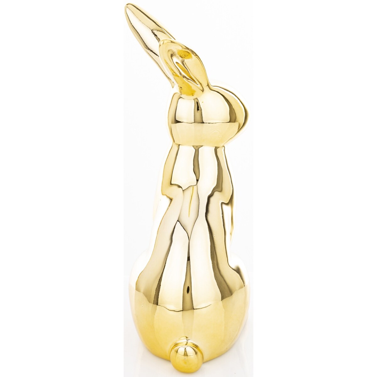 Dekoracja - złota figurka królika 23,5x14x8,5 cm CONIGLIO DORATO - III