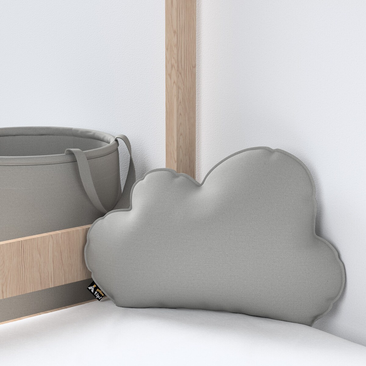 Poduszka Soft Cloud, szary, 55x15x35cm, Happiness