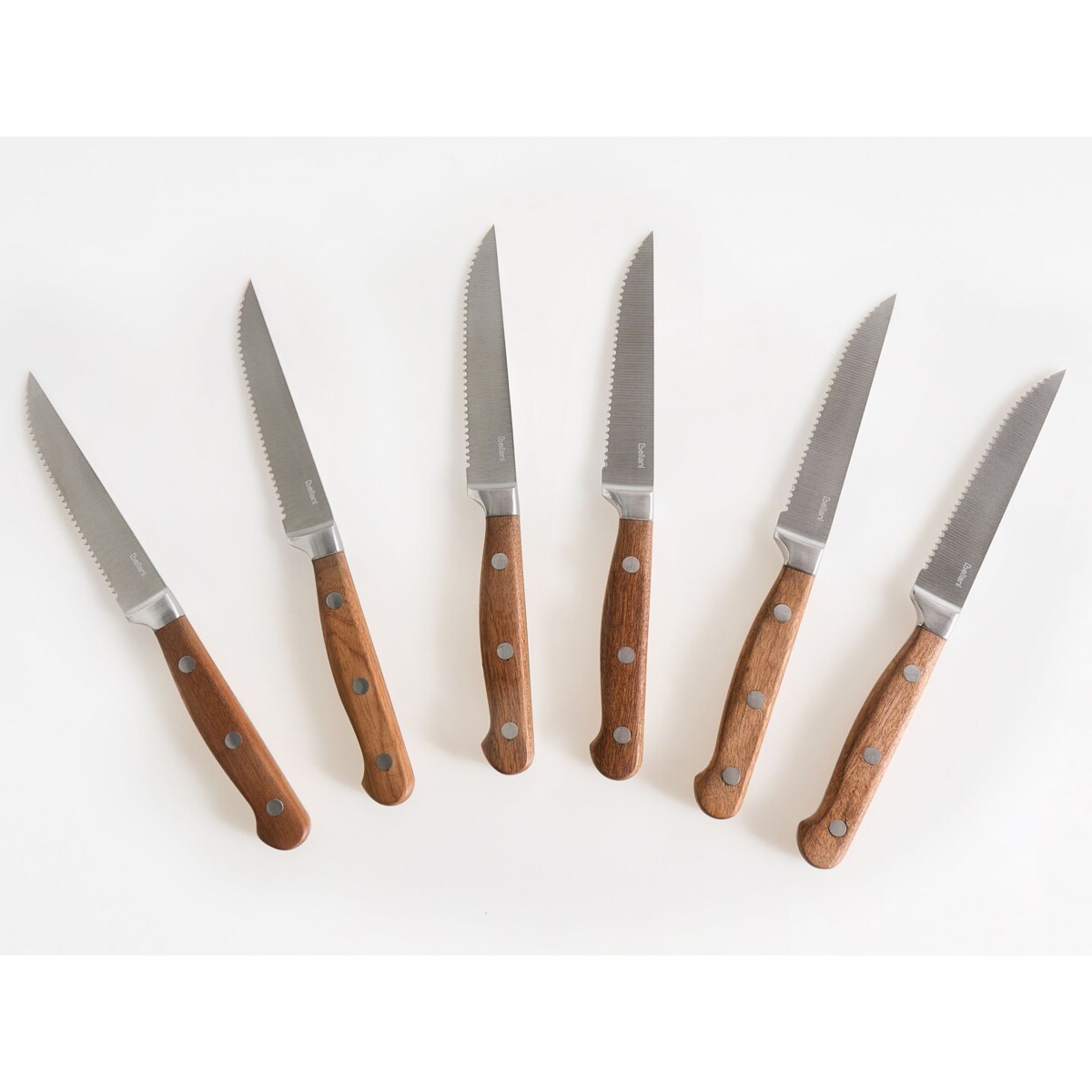 Zestaw 6 noży do steków NAGANO Brązowy