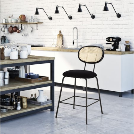 Krzesło barowe z plecionką wiedeńską Osaka