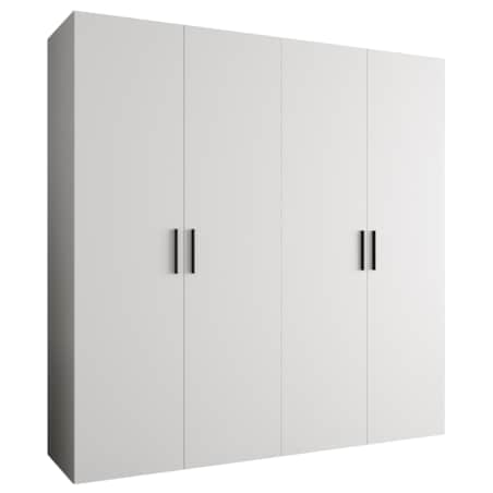 Szafa uchylna otwierana BARI 1 200 wys. 202 cm Biały + u. Czarny