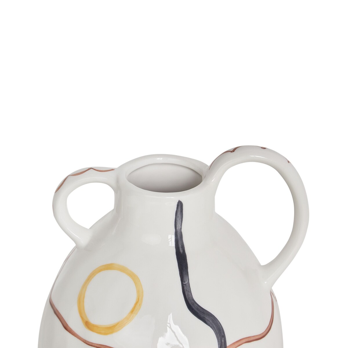 Kamionka Wazon na kwiaty 28 cm Biały Kolorowy DORY