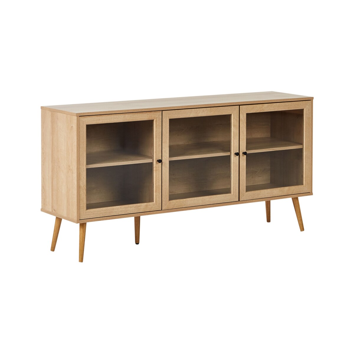 Komoda trzydrzwiowa ALBANY 150 cm 40 cm Jasnobrązowy