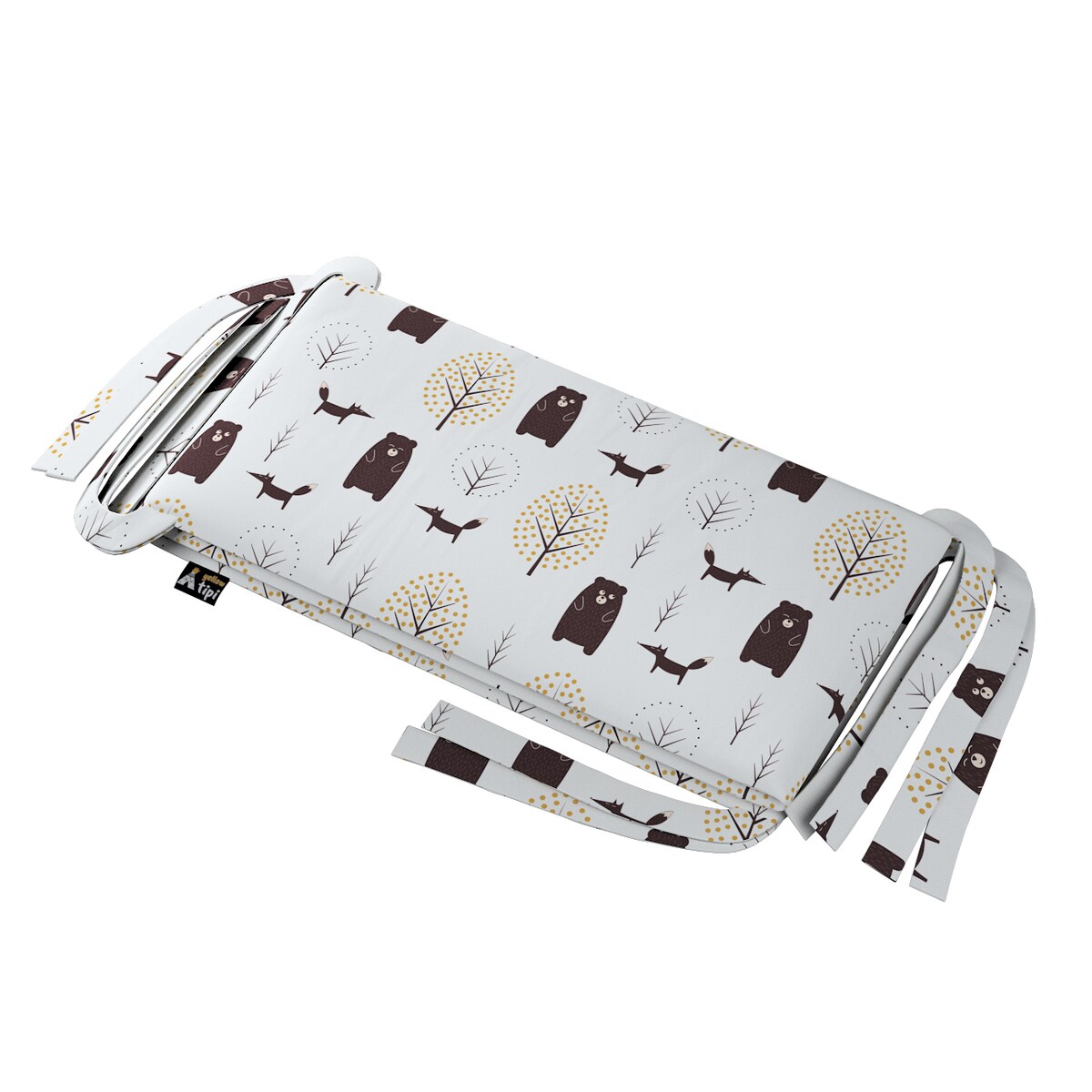 Ochraniacz do łóżeczka, ecru-brązowy, 180x30cm, Magic Collection