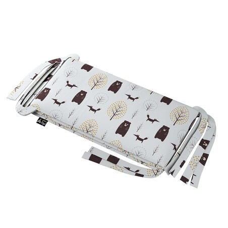 Ochraniacz do łóżeczka, ecru-brązowy, 180x30cm, Magic Collection