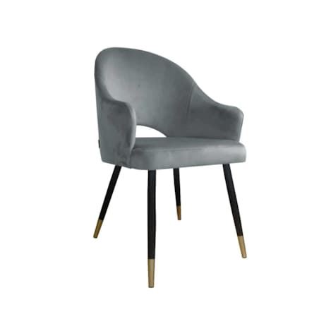 Krzesło JENISEJ VELVET GOLD szare