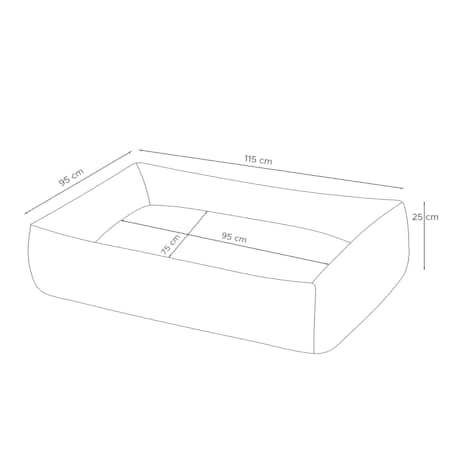 KONSIMO CANINI Legowisko dla dużego psa, szary