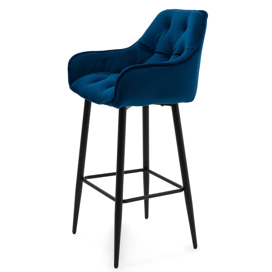 Hoker tapicerowany welurowy do salonu jadalni barowy glamour SIENA