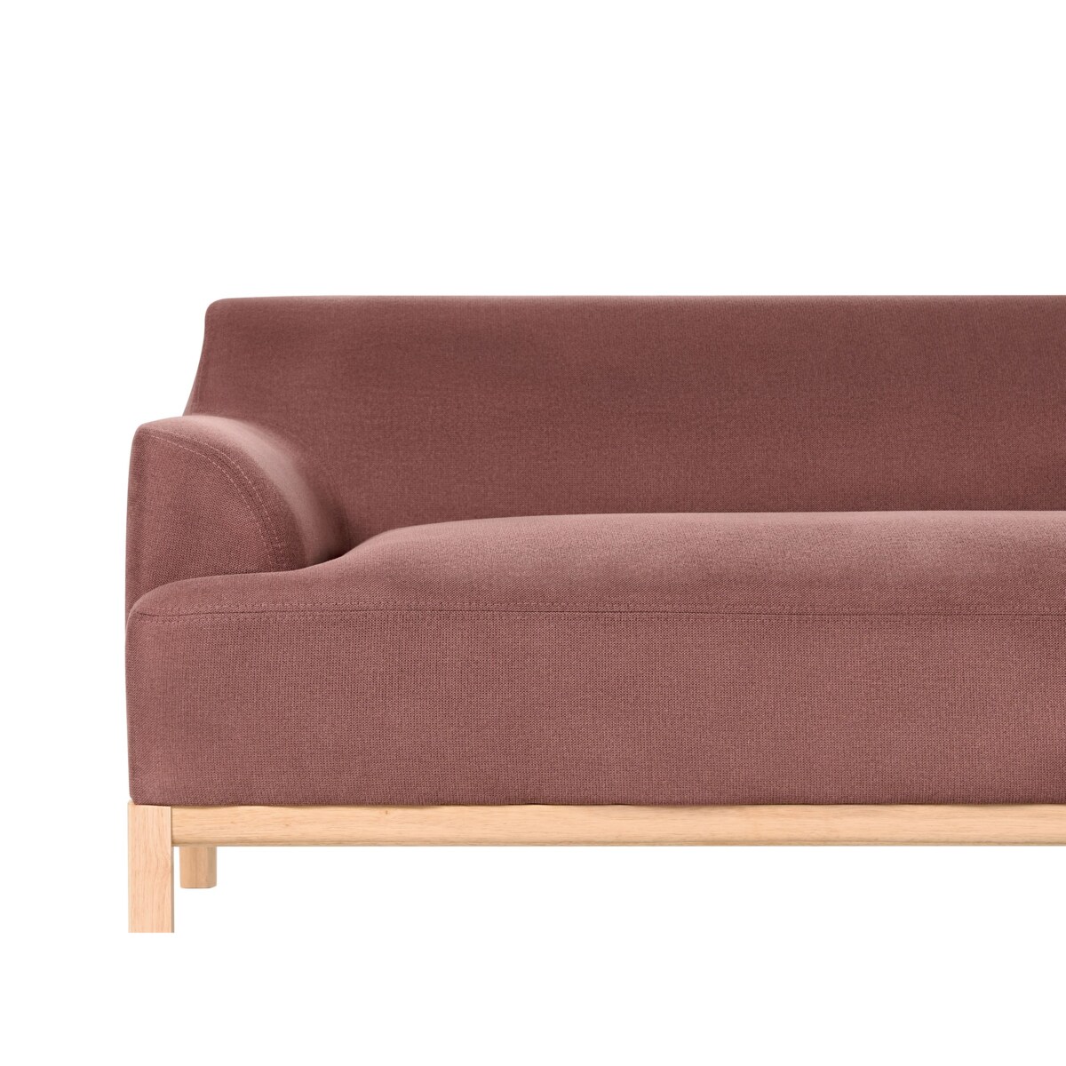 Sofa narożna lewostronna SOSJO Burgundowy Tkanina Lewostronny