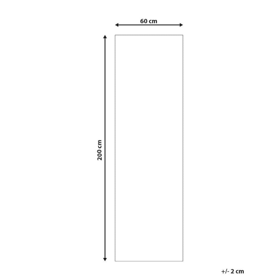 Dywan 60 x 200 cm czarno-biały KARUNGAL