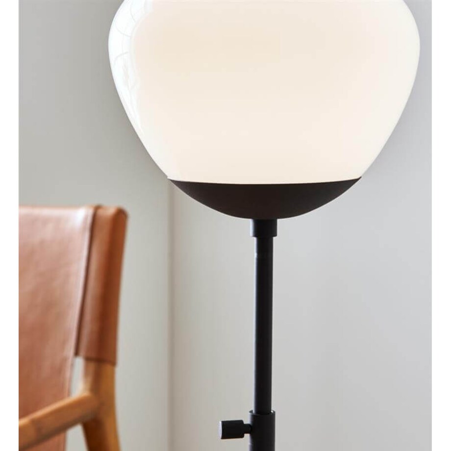 Stojąca lampa gabinetowa Rise na stół loft biała czarna