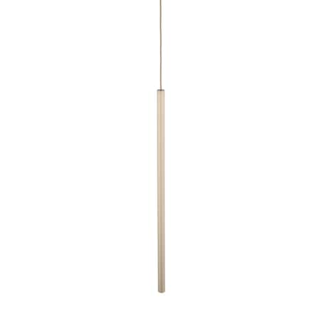 Lampa Wisząca Tk Lighting Ferro Sabia Beżowa Szampańśka Ryflowana Metalowa Tuba Sopel Rurka 75Cm 1Xg9