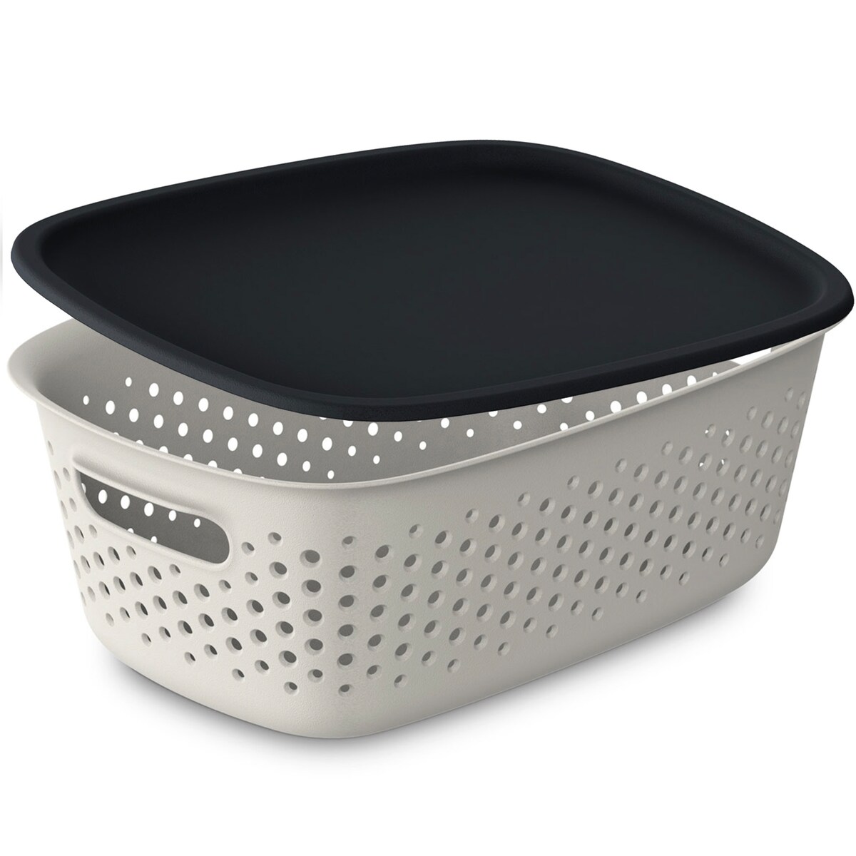 Pojemnik Plastikowy Ażurowy Pudełko Plastikowe Zamykany Z Pokrywką 3,5 L