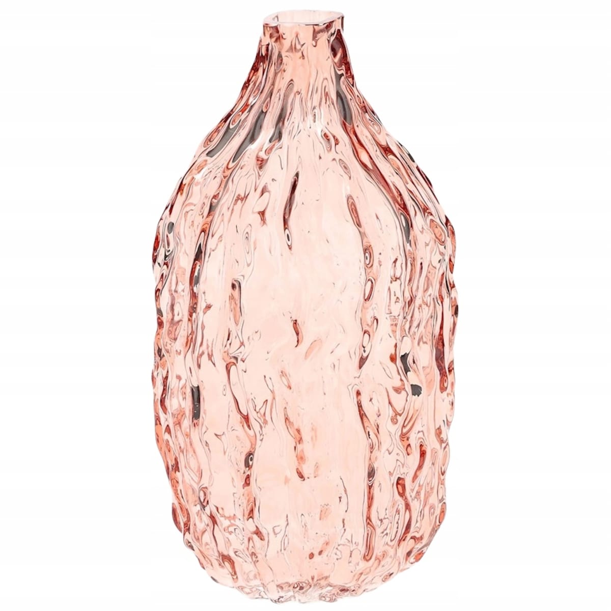 WAZON NA JEDEN KWIAT RÓŻE KWIATY WYSOKI 23cm SZKLANY RÓŻOWY BOHO RETRO