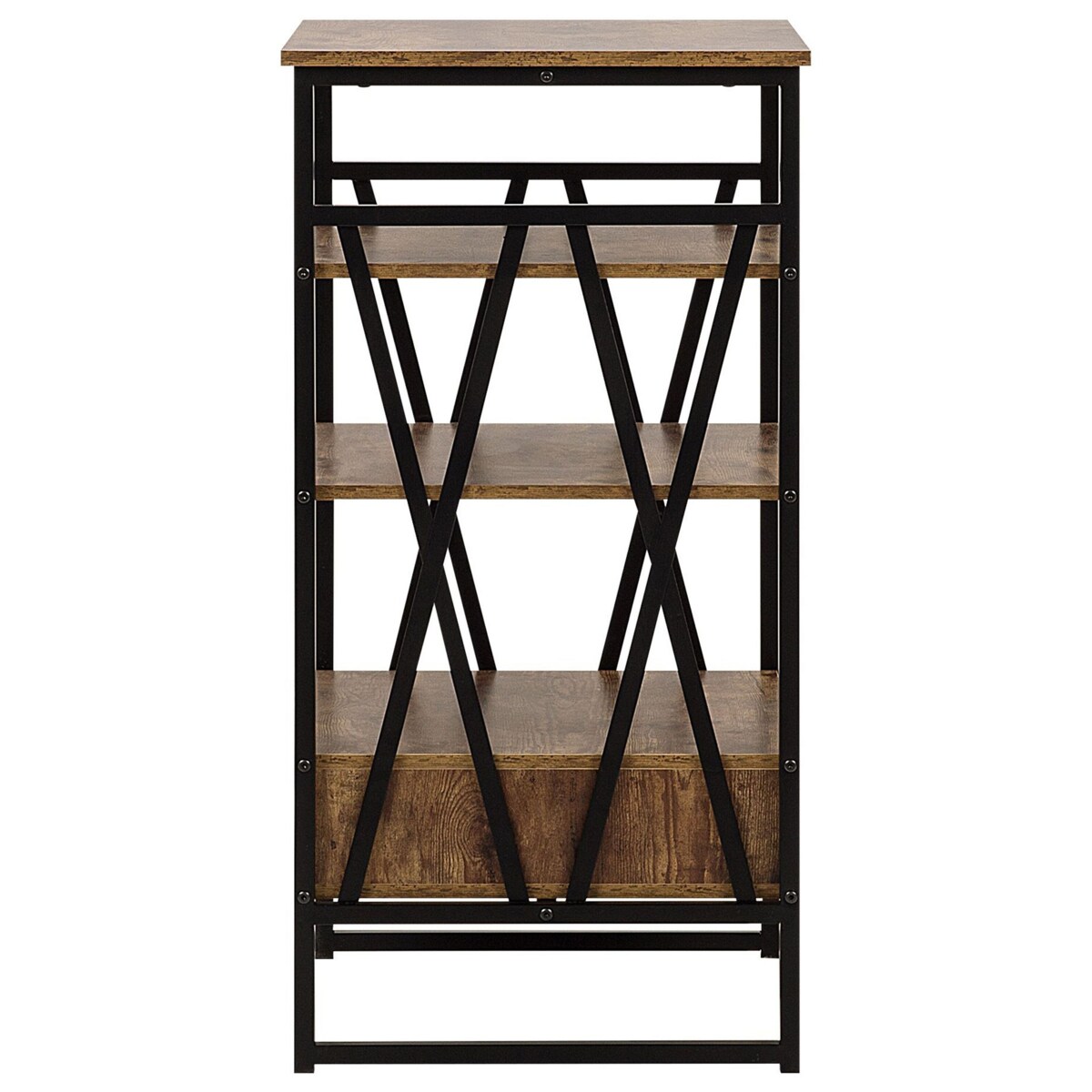 Regał 3 półki ciemne drewno KEENE