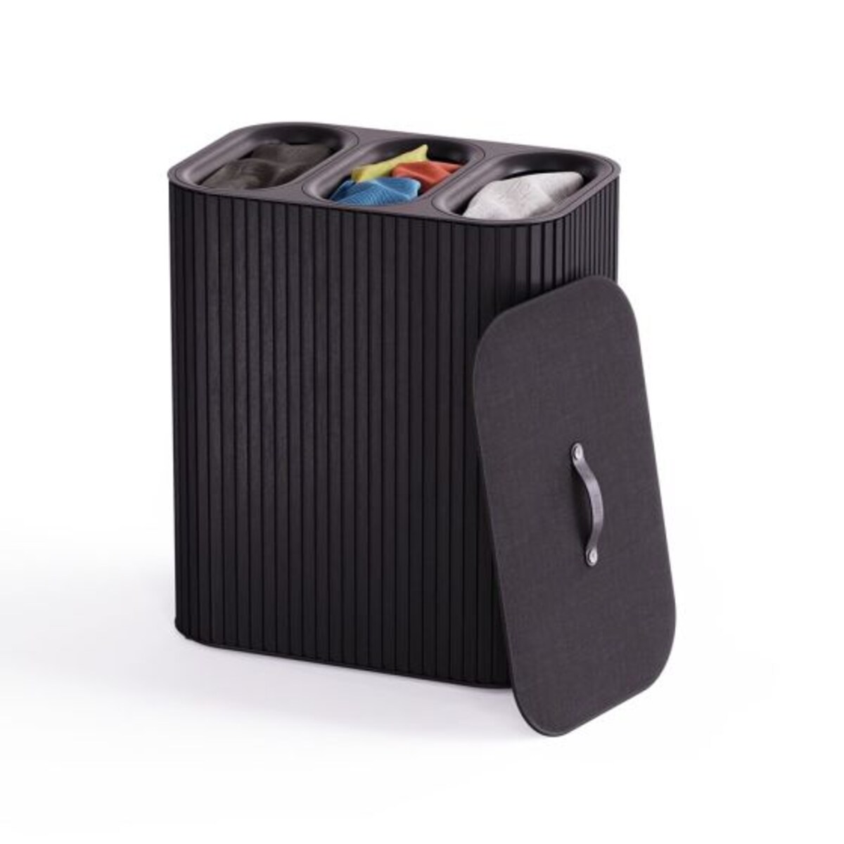 Kosz na pranie potrójny (czarny) Tota Lux Joseph Joseph