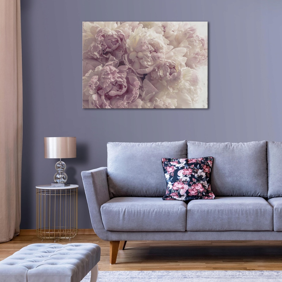 OBRAZ NA PŁÓTNIE ŚCIANĘ KWIATY PIWONIE DO SYPIALNI SALONU NOWOCZESNY 60x40