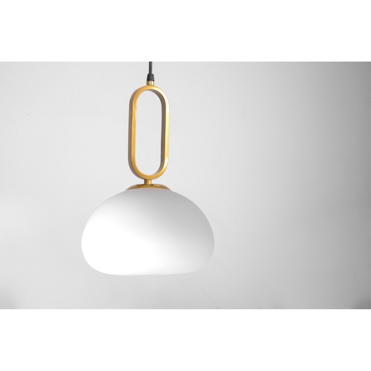 Lampa Wisząca Szklana Mleczna Złota Biała Toolight