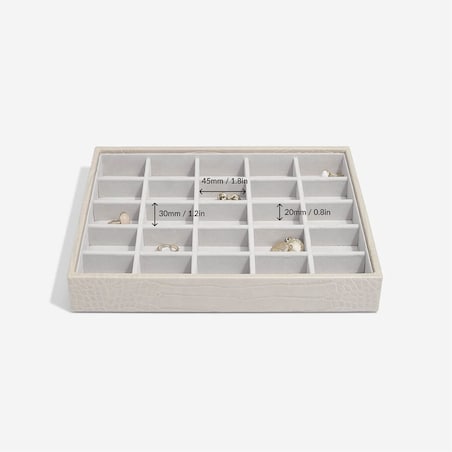 Szkatułka na biżuterię Stackers Croc 25 komorowa classic putty