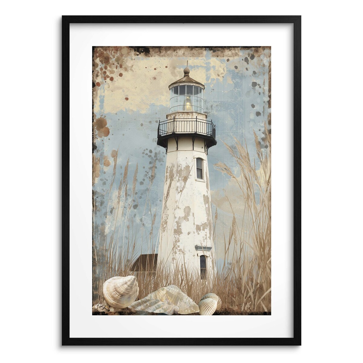 Obraz Plakat z Latarnią morską Dekoracja Vintage na ścianę do salonu