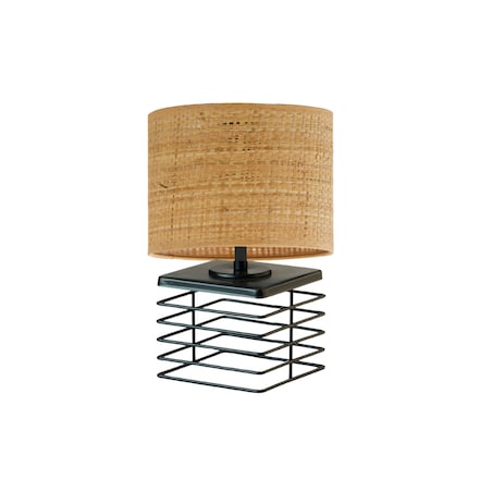 Lampka nocna na biurko lampa biurkowa druciana LED z abażurem walec LEVEL