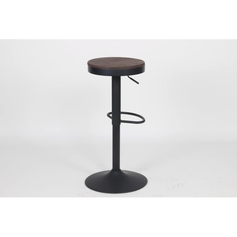 Krzesło barowe VOLT KH010100966 z regulacją czarne drewniane