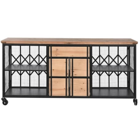 Komoda metalowa loftowa z siatką 122x37x58,5 cm