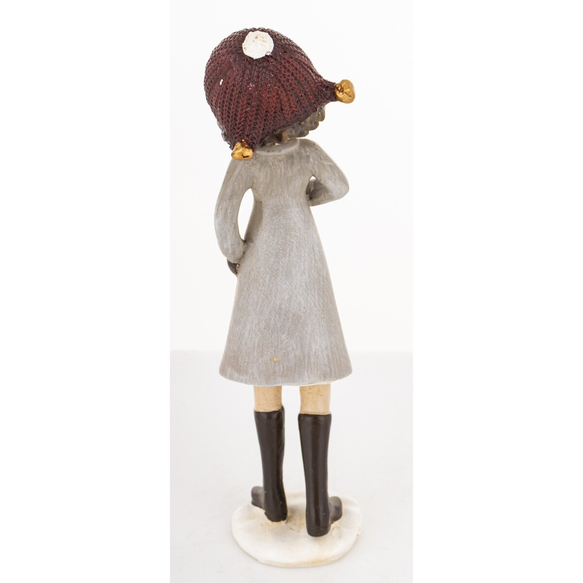 Figurka - Zimowa dziewczynka 18x4,5x4,5 cm TOSIA szara