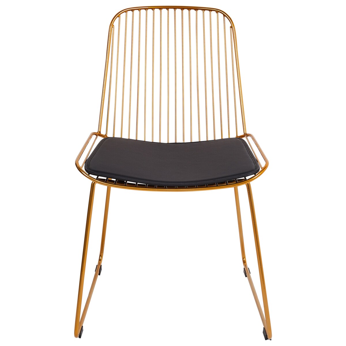 Zestaw 2 krzeseł do jadalni PENSACOLA Metal Złoty